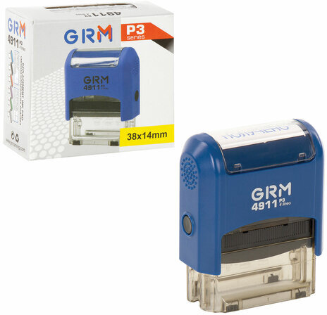 Штамп стандартный "ПОЛУЧЕНО", оттиск 38х14 мм синий, GRM 4911 Р3, 110491170