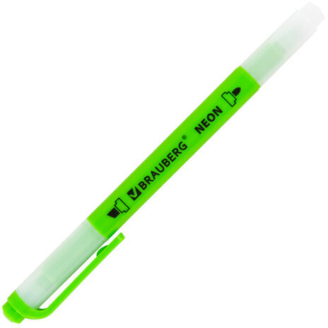 Набор текстовыделителей двусторонних 6 НЕОНОВЫХ ЦВЕТОВ, BRAUBERG "TWIN NEON", линия 1-5 мм, 152517