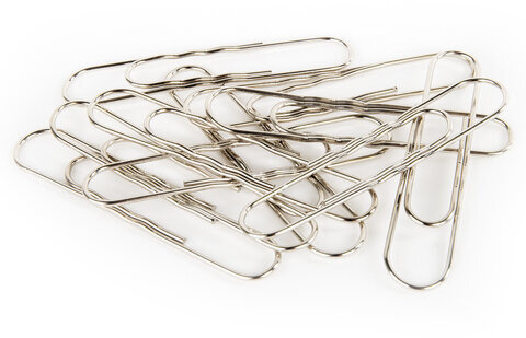 Скрепки большие 78 мм, BRAUBERG, никелированные, гофрированные, 50 шт., в картонной коробке, 270450