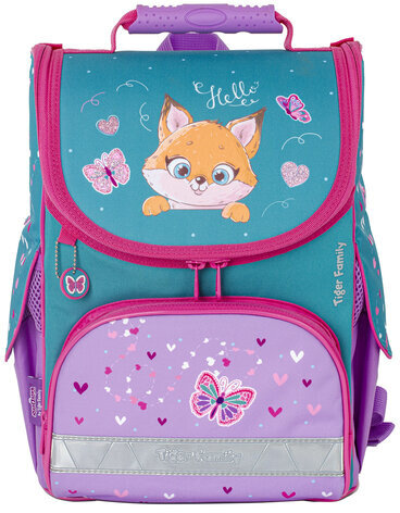 Ранец ЮНЛАНДИЯ by TIGER FAMILY, Эргономичный, "Cute fox", 35х31х19 см, 229986