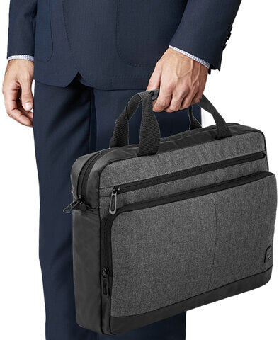 Сумка-портфель BRAUBERG "Forward" с отделением для ноутбука 15,6", темно-серая, 29х40х9 см, 270832