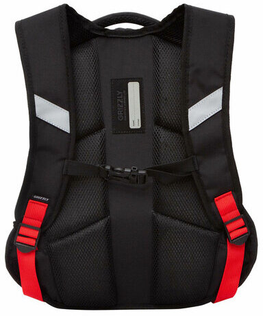 Рюкзак GRIZZLY школьный, анатомическая спинка, 2 отделения, для мальчиков, FOOTBALL, 38х26х20 см, RB-350-1/1