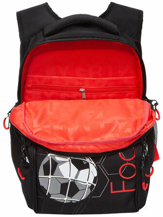 Рюкзак GRIZZLY школьный, анатомическая спинка, 2 отделения, для мальчиков, FOOTBALL, 38х26х20 см, RB-350-1/1