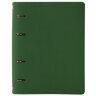 Тетрадь на кольцах А5 (180х220 мм), 120 листов, под кожу, BRAUBERG "Joy", зелёный/светло-зелёный, 129991