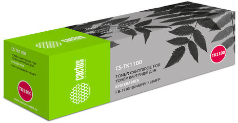 Тонер-картридж CACTUS (CS-TK1100) для KYOCERA FS-1110/1024MFP/1124MFP, ресурс 2100 стр.