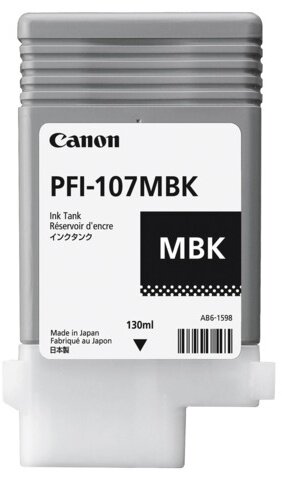 Картридж струйный CANON (PFI-107MBK) PF680/685/780/785, матовый, черный, оригинальный, 130 мл, 6704B001