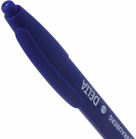 Ручка шариковая масляная автоматическая BRAUBERG "Delta", СИНЯЯ, soft-touch, 0,7 мм, линия 0,5 мм, 143339, OBPR365