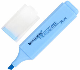Текстовыделитель BRAUBERG &quot;SPECIAL&quot;, ГОЛУБОЙ, линия 1-5 мм, 151906