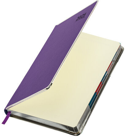 Ежедневник датированный 2025 А5 148х218 мм GALANT "Infinity Silver", под кожу, фиолетовый, 115723