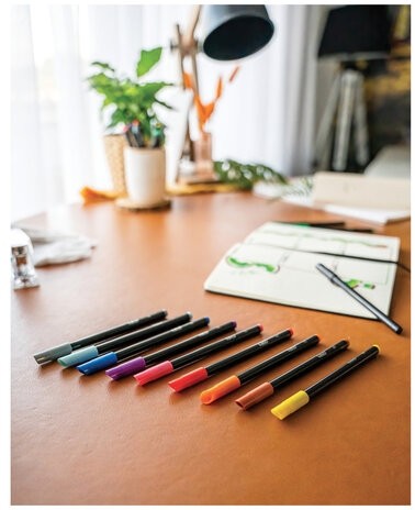 Фломастеры BIC "Intensity", 12 ЦВЕТОВ, вентилируемый колпачок, европодвес, 978004