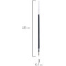 Стержень гелевый STAFF "Basic" GPR-232, 135 мм, ЧЕРНЫЙ, узел 0,5 мм, линия письма 0,35 мм, 170232