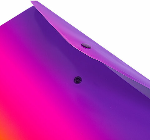 Папка-конверт с кнопкой BRAUBERG "Grade", А4, до 100 листов, желто-розовый градиент, 0,18 мм, 271964