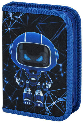 Пенал BRAUBERG, 1 отделение, полиэстер, 21х14 см, "Evil robot", 272328