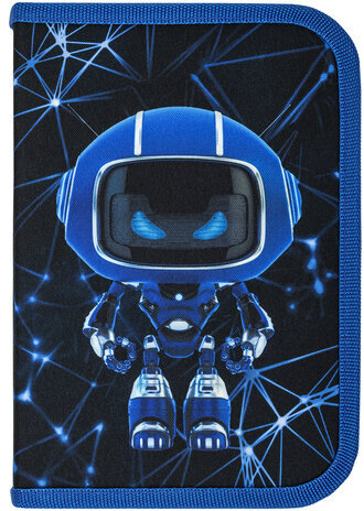 Пенал BRAUBERG, 1 отделение, полиэстер, 21х14 см, "Evil robot", 272328