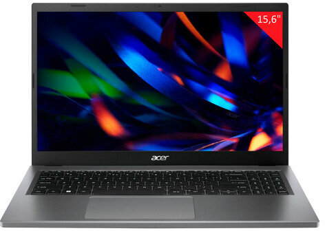 Ноутбук ACER Extensa 15 15,6", Ryzen 3 7320U 8 ГБ, SSD 512 Гб, no OS, серый, NX.EH3CD.004