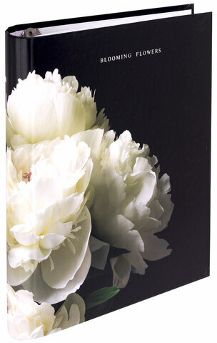 Тетрадь на кольцах А5 175х215 мм, 120 листов, твердый картон, фольга, клетка, BRAUBERG, "Bloom", 404721