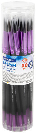 Кисть белка, круглая № 5, BRAUBERG PREMIUM, 200974