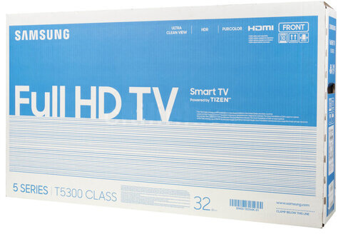 Телевизор SAMSUNG UE32T5300AUXRU, 32" (81 см), 1920x1080, FullHD, 16:9, SmartTV, WiFi, черный