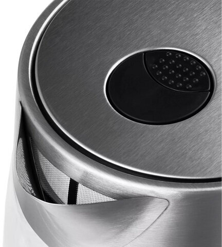 Чайник KITFORT КТ-641, 1,8 л, 2200 Вт, закрытый нагревательный элемент, стекло, серебристый