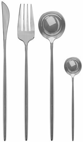 Набор столовых приборов UNIQUE 24 шт., 6 персон, серебристый, нержавеющая сталь, DASWERK, 609072