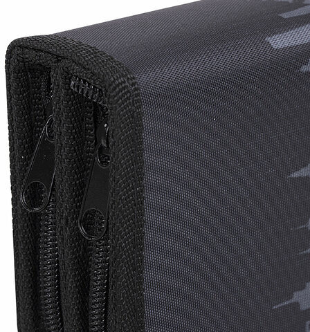 Пенал ЮНЛАНДИЯ, 2 отделения, полиэстер, 19х11 см, "Black Ninja", 271541