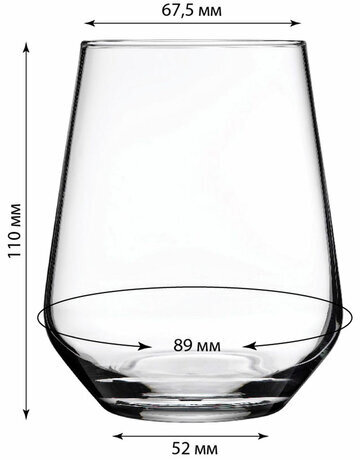 Стакан низкий, объем 425 мл, КОМПЛЕКТ 4 штуки, стекло, PASABAHCE "АЛЛЕГРА", фирменная коробка, 41536