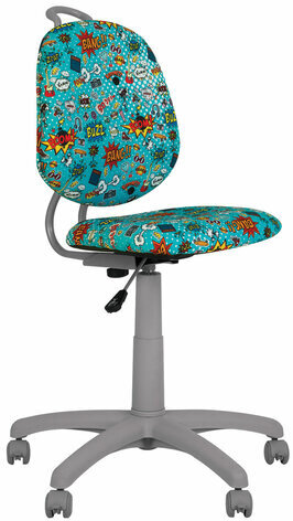 Кресло детское "VINNY GTS" без подлокотников, бирюзовое с рисунком
