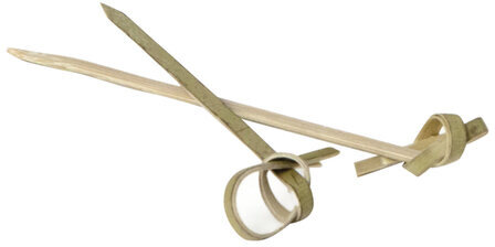 Пики (шпажки) для канапе бамбуковые ЗАВИТКИ, КОМПЛЕКТ 100 шт., 90 мм, AVIORA, 401-463