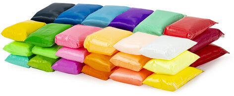 Пластилин супер лёгкий воздушный застывающий 36 цветов, 360 г, 3 стека, BRAUBERG KIDS, 106308