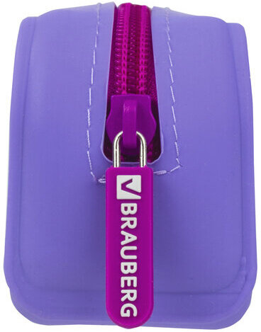 Пенал-косметичка BRAUBERG, силикон, "Flamingo", 20х5х6 см, 229030