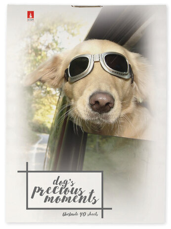 Блокнот А7, 40 л., скоба, ламинированный картон, клетка, Альт, "Щеночки", (4 вида), 3-40-107