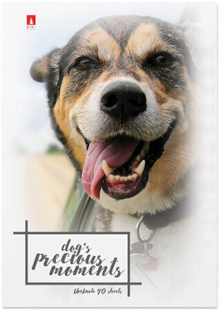 Блокнот А7, 40 л., скоба, ламинированный картон, клетка, Альт, "Щеночки", (4 вида), 3-40-107