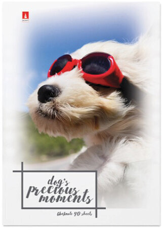 Блокнот А7, 40 л., скоба, ламинированный картон, клетка, Альт, "Щеночки", (4 вида), 3-40-107