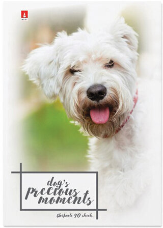 Блокнот А7, 40 л., скоба, ламинированный картон, клетка, Альт, "Щеночки", (4 вида), 3-40-107