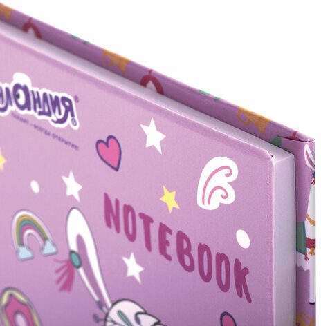 Блокнот МАЛЫЙ ФОРМАТ 110х147 мм А6, 80 л., твердый, клетка, ЮНЛАНДИЯ, "Лама", 111619