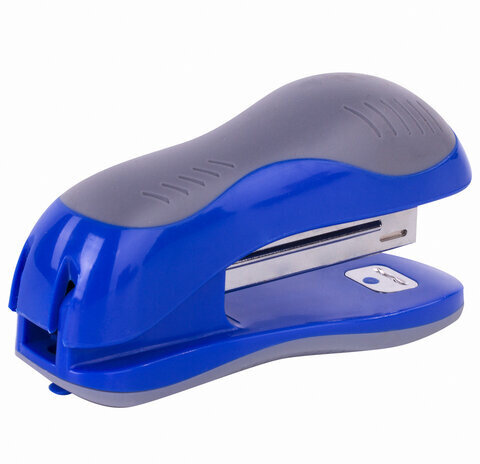 Степлер №10 BRAUBERG "JET", до 15 листов, эргономичный, сине-серый, 229687