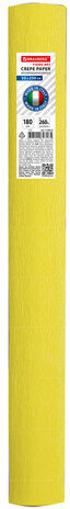 Бумага гофрированная/креповая (ИТАЛИЯ) 180 г/м2, 50х250 см, лимонная (575), BRAUBERG FIORE, 112612