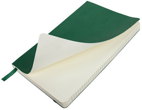 Блокнот А5 (130х210 мм), BRAUBERG ULTRA, под кожу, 80 г/м2, 96 л., клетка, темно-зеленый, 113007