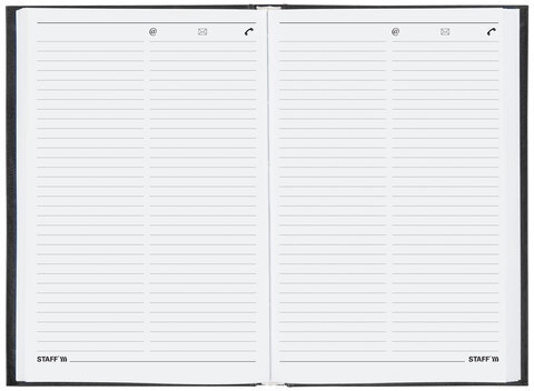Ежедневник датированный на 2023 (145х215 мм), А5, STAFF, обложка бумвинил, черный, 114189