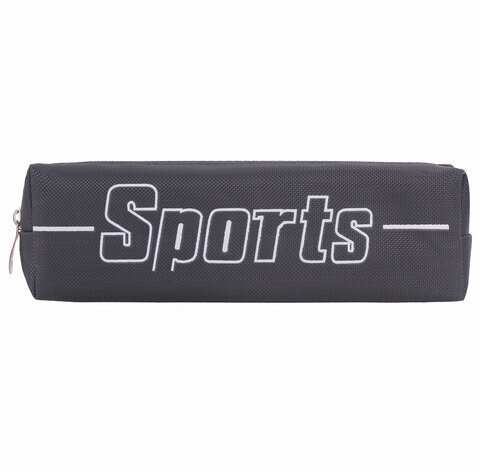 Пенал BRAUBERG, 1 отделение, полиэстер, "Sport", серый, 19х4х6 см, 270268