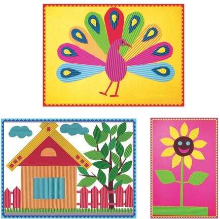 Картон цветной А4 ГОФРИРОВАННЫЙ, 10 листов 10 цветов, 180 г/м2, BRAUBERG, 124749