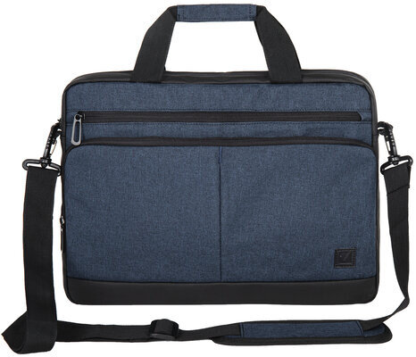 Сумка-портфель BRAUBERG "Forward" с отделением для ноутбука 15,6", темно-синяя, 29х40х9 см, 270833