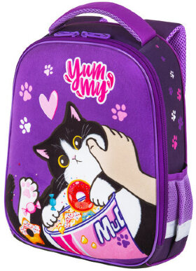 Ранец BRAUBERG KIDS START, 1 отделение, 2 кармана, &quot;Sweet cheeks&quot;, велюровая панель, 35х26х13см, 272093