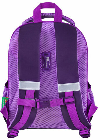 Ранец BRAUBERG KIDS START, 1 отделение, 2 кармана, "Sweet cheeks", велюровая панель, 35х26х13см, 272093