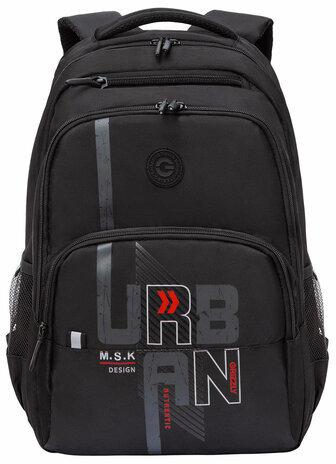 Рюкзак GRIZZLY школьный, анатомическая спинка, 2 отделения, для мальчиков, URBAN, 45х32х23 см, RU-430-2/2