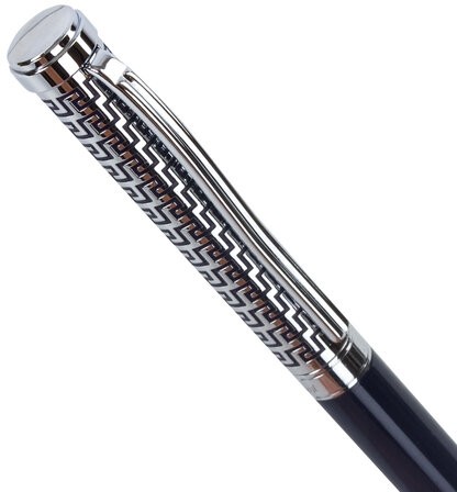 Ручка подарочная шариковая GALANT "Empire Blue", корпус синий с серебристым, хромированные детали, пишущий узел 0,7 мм, синяя, 140961