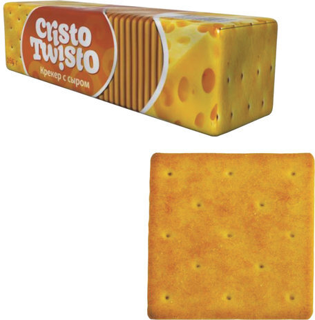 Печенье БЕЛОГОРЬЕ "Кристо-Твисто", крекер с сыром, 205 г, 44-25