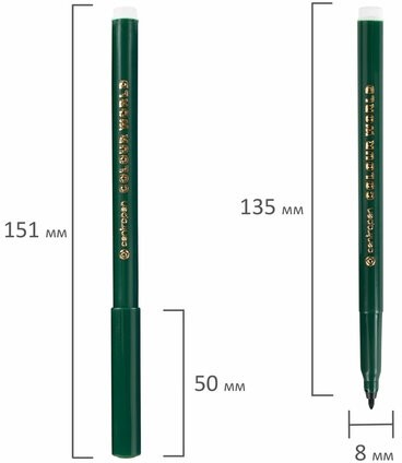 Фломастеры 12 ЦВЕТОВ CENTROPEN "Colour World", круглые, смываемые, 7550/12TP, 7 7550 1284