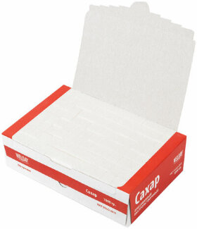 Сахар-рафинад WELDAY 1 кг (336 кусочков, размер 12х14х15 мм), картонная упаковка, 622405