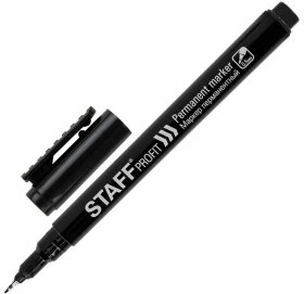 Маркер перманентный STAFF &quot;Profit PM-105&quot;, ЧЕРНЫЙ, тонкий металлический наконечник 0,5 мм, 152170